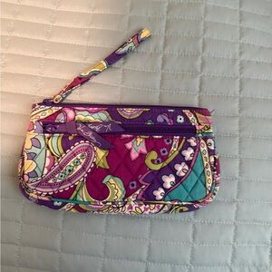 Vera Bradley Purple Paisley Quilted Wristlet Heather pattern